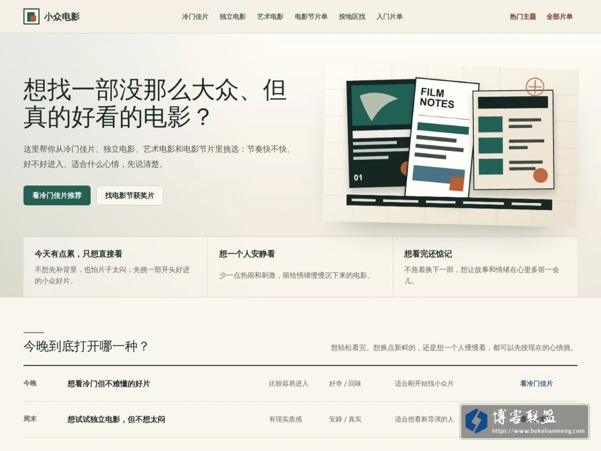 小众电影志 的网站快照