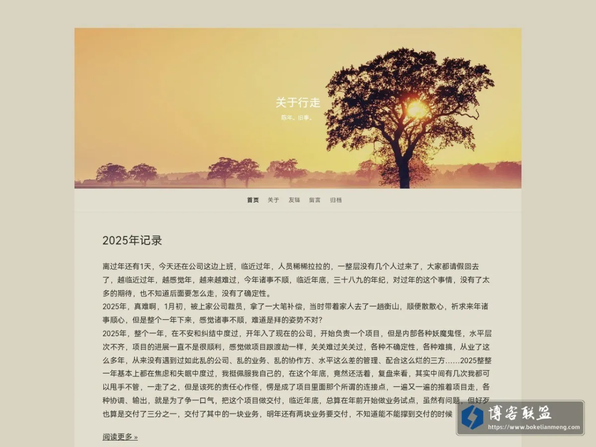 关于行走 的网站快照