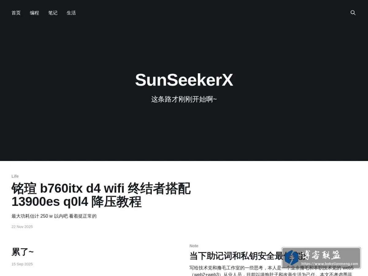SunSeekerX 的网站快照