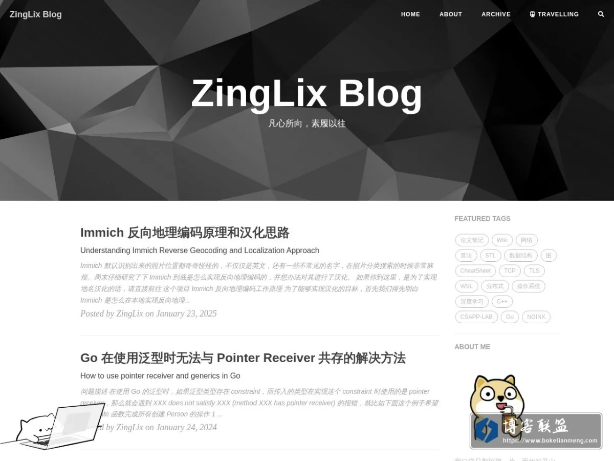 ZingLix Blog 的网站快照